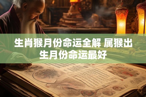 生肖猴月份命运全解 属猴出生月份命运最好