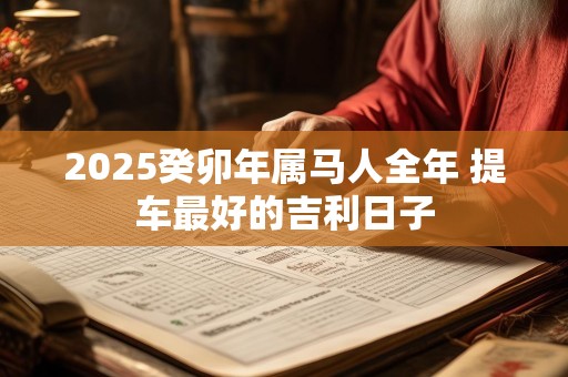 2025癸卯年属马人全年 提车最好的吉利日子