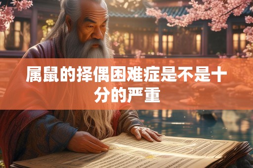 属鼠的择偶困难症是不是十分的严重