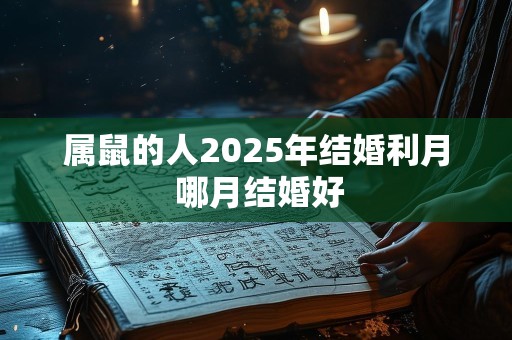 属鼠的人2025年结婚利月 哪月结婚好