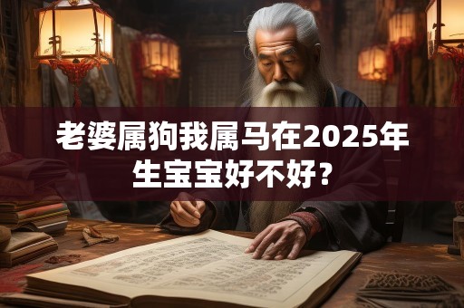 老婆属狗我属马在2025年生宝宝好不好？