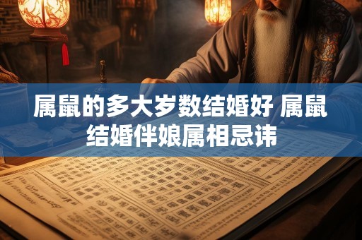 属鼠的多大岁数结婚好 属鼠结婚伴娘属相忌讳