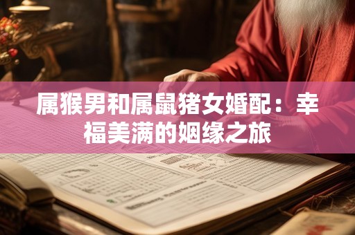 属猴男和属鼠猪女婚配：幸福美满的姻缘之旅