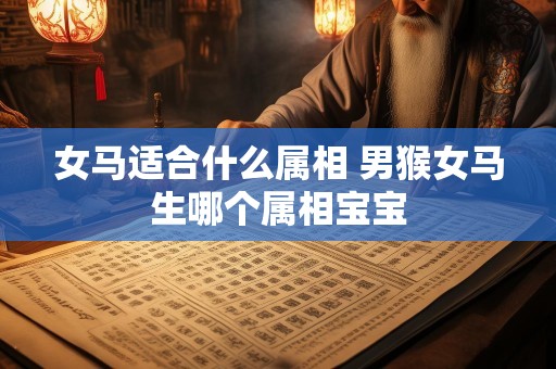 女马适合什么属相 男猴女马生哪个属相宝宝