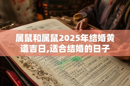 属鼠和属鼠2025年结婚黄道吉日,适合结婚的日子