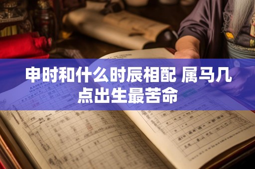 申时和什么时辰相配 属马几点出生最苦命