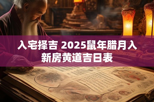 入宅择吉 2025鼠年腊月入新房黄道吉日表