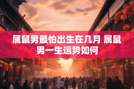 属鼠男最怕出生在几月 属鼠男一生运势如何
