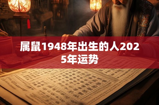 属鼠1948年出生的人2025年运势