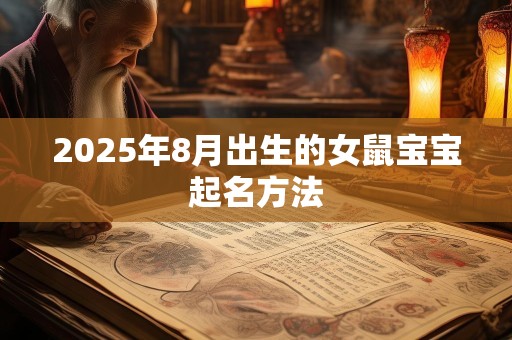 2025年8月出生的女鼠宝宝起名方法