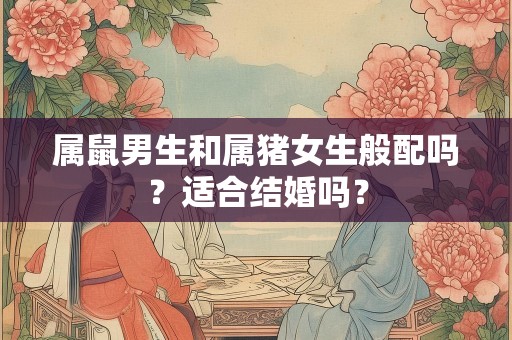 属鼠男生和属猪女生般配吗？适合结婚吗？