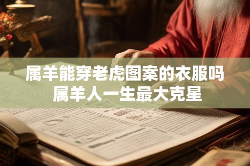 属羊能穿老虎图案的衣服吗 属羊人一生最大克星