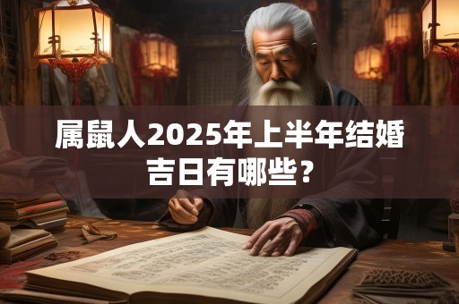 属鼠人2025年上半年结婚吉日有哪些？