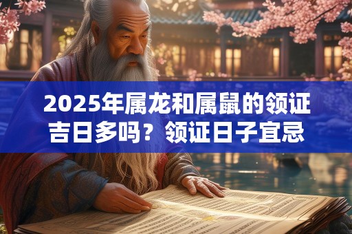 2025年属龙和属鼠的领证吉日多吗？领证日子宜忌