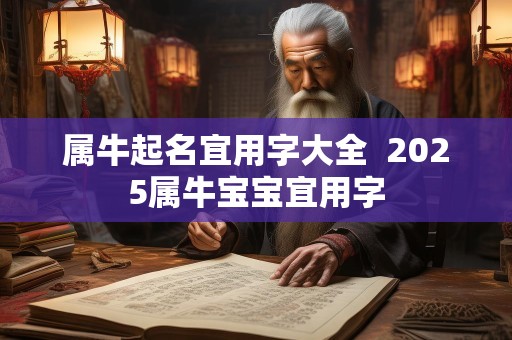 属牛起名宜用字大全  2025属牛宝宝宜用字