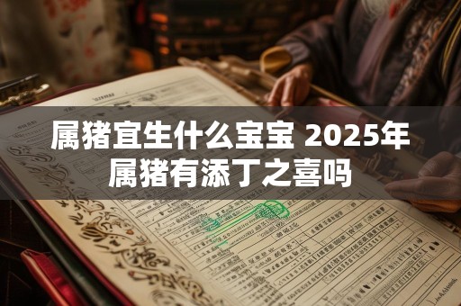 属猪宜生什么宝宝 2025年属猪有添丁之喜吗