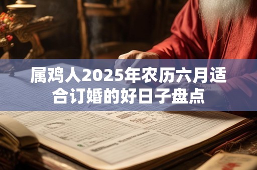 属鸡人2025年农历六月适合订婚的好日子盘点