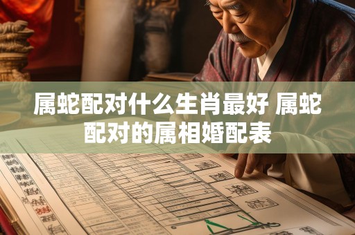 属蛇配对什么生肖最好 属蛇配对的属相婚配表