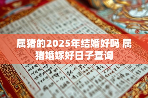 属猪的2025年结婚好吗 属猪婚嫁好日子查询