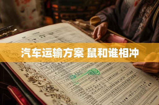 汽车运输方案 鼠和谁相冲