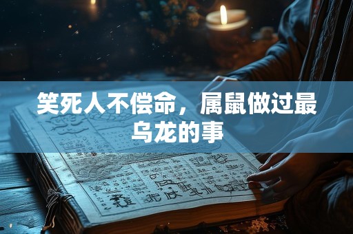 笑死人不偿命，属鼠做过最乌龙的事