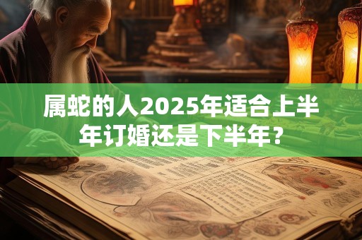 属蛇的人2025年适合上半年订婚还是下半年？