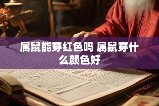 属鼠能穿红色吗 属鼠穿什么颜色好