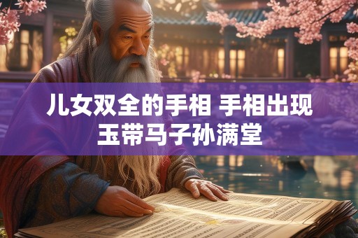 儿女双全的手相 手相出现玉带马子孙满堂