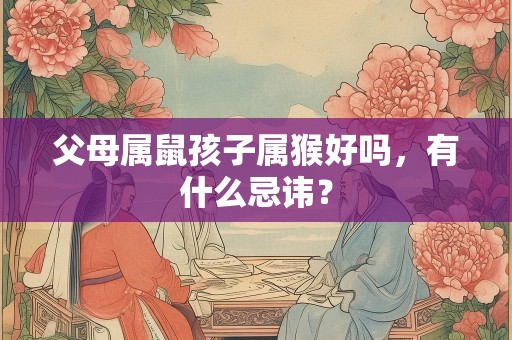 父母属鼠孩子属猴好吗，有什么忌讳？