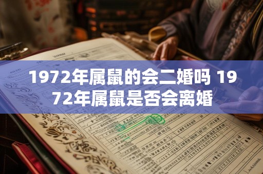 1972年属鼠的会二婚吗 1972年属鼠是否会离婚