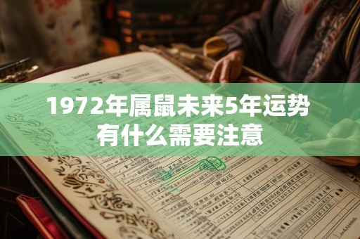 1972年属鼠未来5年运势 有什么需要注意