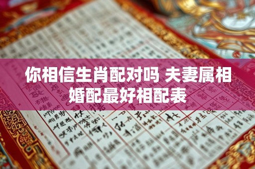 你相信生肖配对吗 夫妻属相婚配最好相配表
