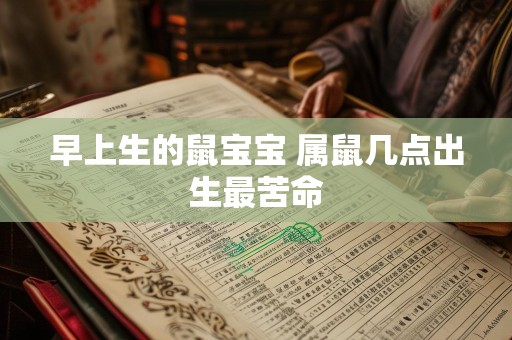 早上生的鼠宝宝 属鼠几点出生最苦命