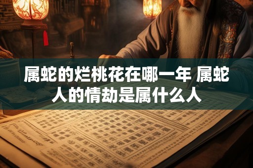 属蛇的烂桃花在哪一年 属蛇人的情劫是属什么人