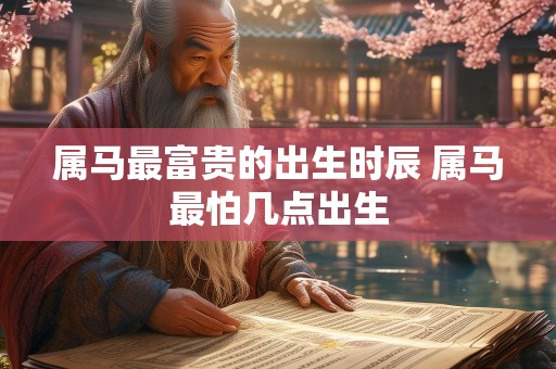 属马最富贵的出生时辰 属马最怕几点出生