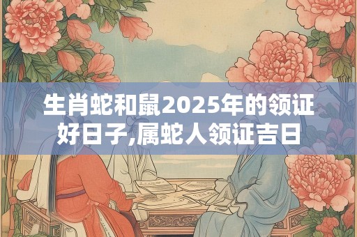 生肖蛇和鼠2025年的领证好日子,属蛇人领证吉日