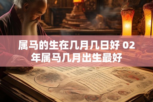 属马的生在几月几日好 02年属马几月出生最好
