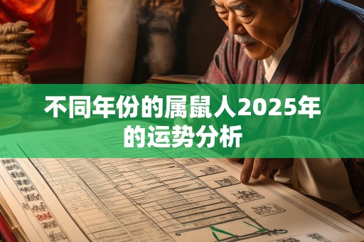 不同年份的属鼠人2025年的运势分析