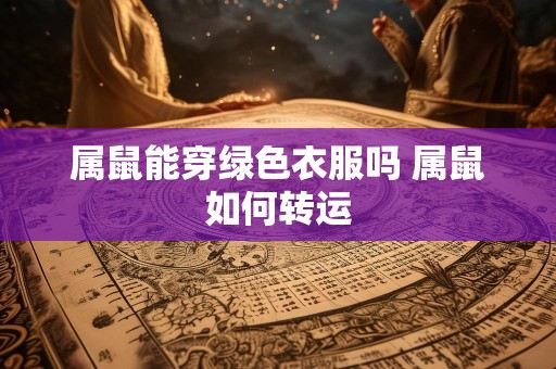 属鼠能穿绿色衣服吗 属鼠如何转运