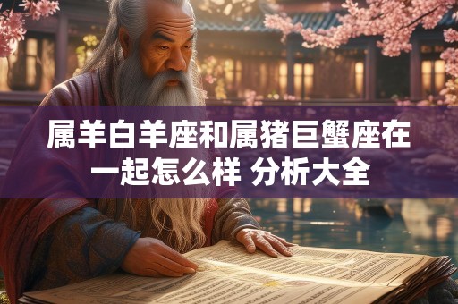 属羊白羊座和属猪巨蟹座在一起怎么样 分析大全