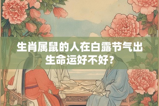 生肖属鼠的人在白露节气出生命运好不好？