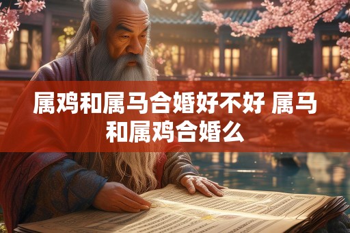 属鸡和属马合婚好不好 属马和属鸡合婚么