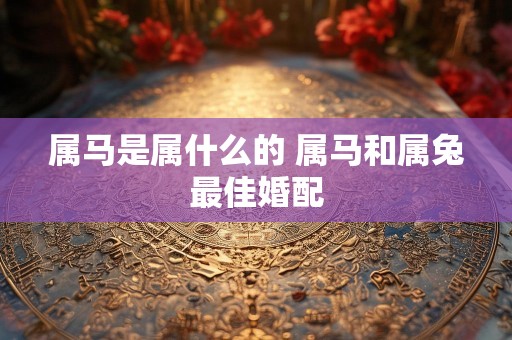 属马是属什么的 属马和属兔最佳婚配