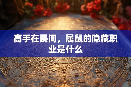高手在民间，属鼠的隐藏职业是什么