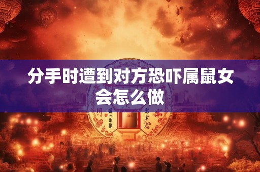 分手时遭到对方恐吓属鼠女会怎么做