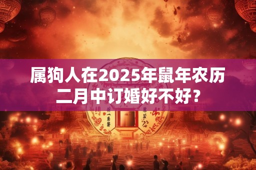 属狗人在2025年鼠年农历二月中订婚好不好？