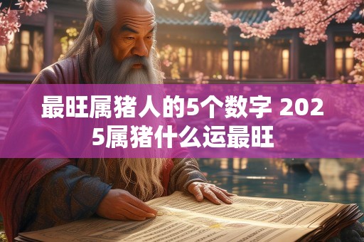 最旺属猪人的5个数字 2025属猪什么运最旺