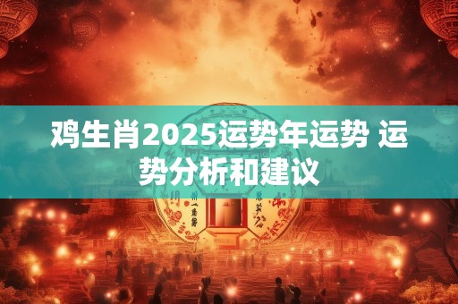 鸡生肖2025运势年运势 运势分析和建议