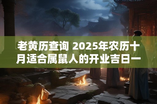 老黄历查询 2025年农历十月适合属鼠人的开业吉日一览表