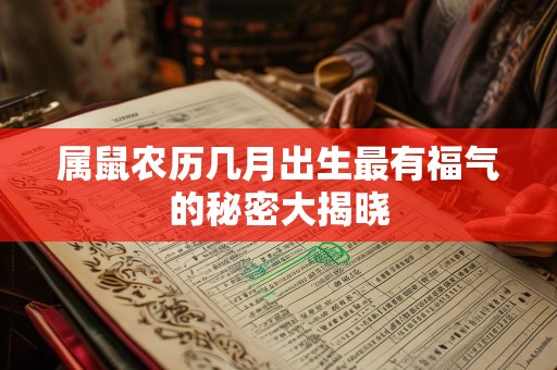 属鼠农历几月出生最有福气的秘密大揭晓